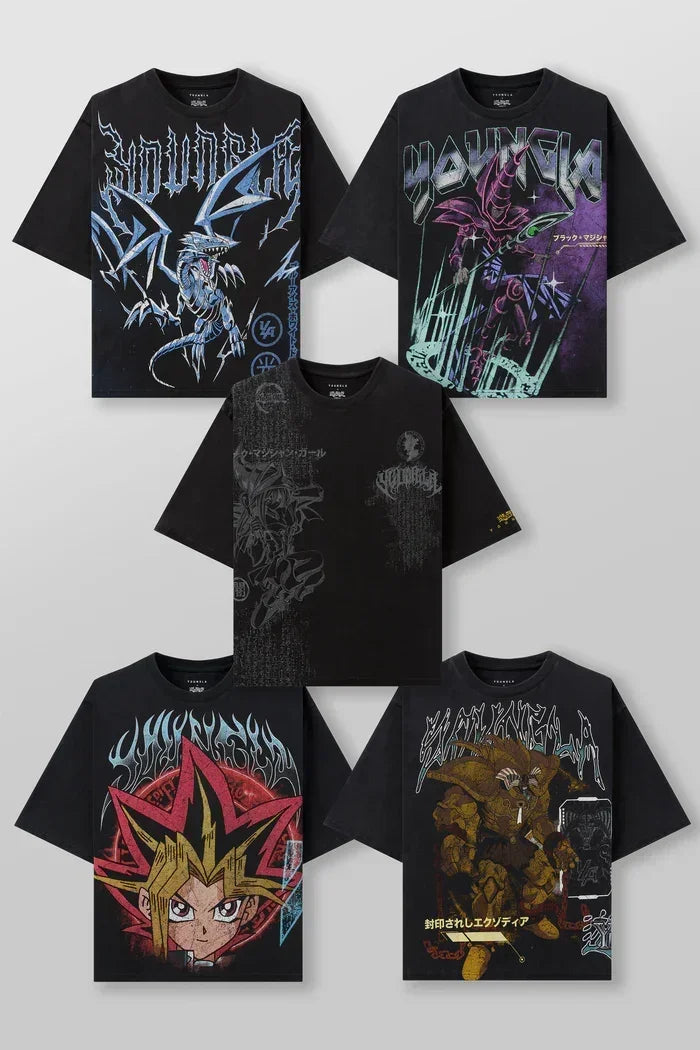 YA Fashion Brand Oversized T-shirt Street Leisure Breathable Sports T Shirt Animation Graphic Tee Clothing Kids Tops