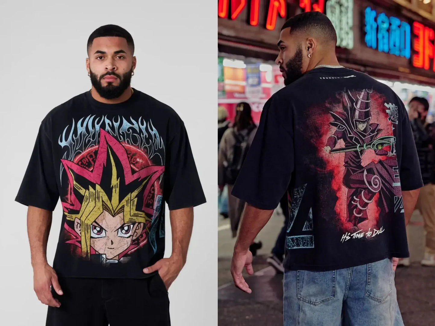 YA Fashion Brand Oversized T-shirt Street Leisure Breathable Sports T Shirt Animation Graphic Tee Clothing Kids Tops