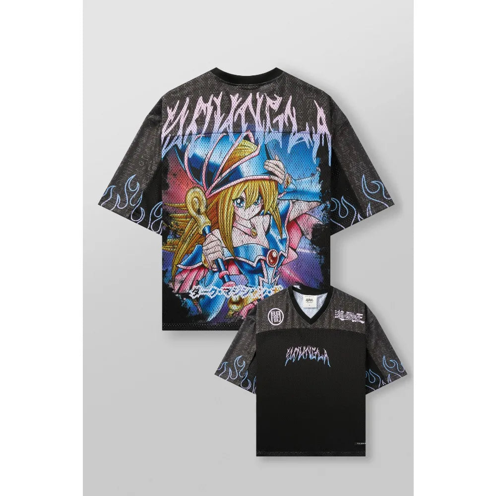 YA Trendy Brand Oversized T-shirt Street Leisure Breathable Large Washed Material Tshirt Animation Graphic Tee Short Sleeve Top