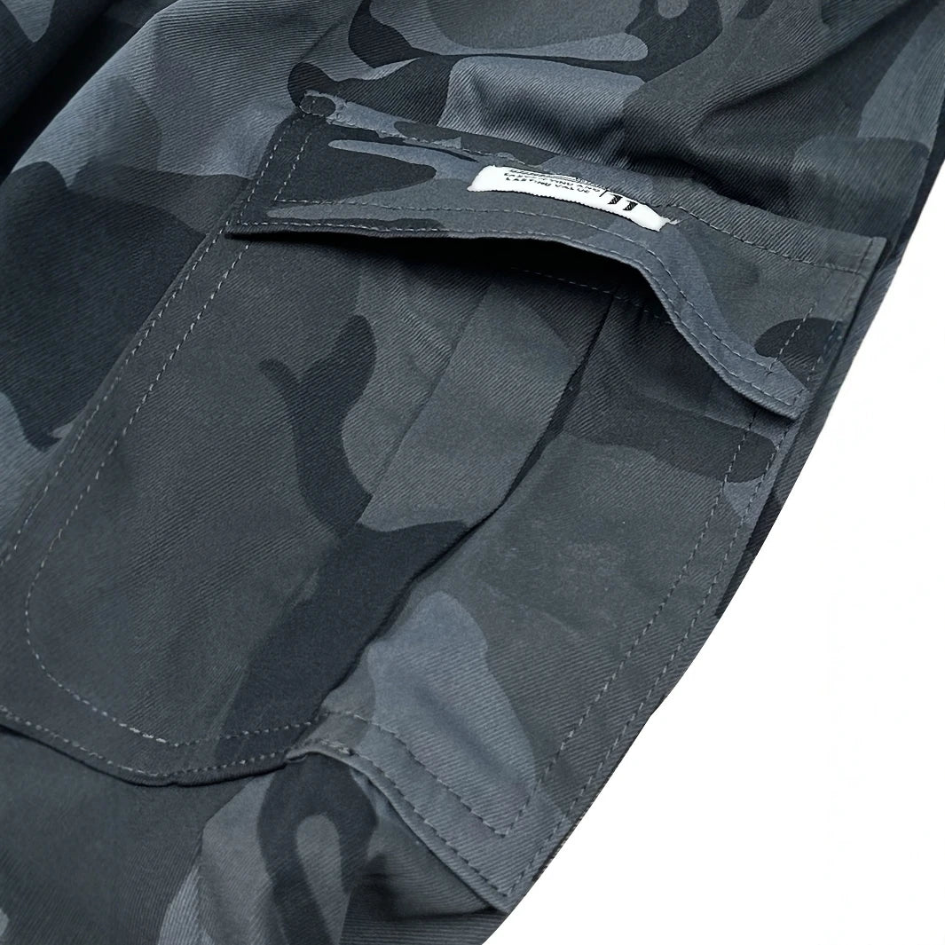 [Trendy Camo Cargo Pants] Camo Cargo Pants - Men's Trendy Casual Regular Fit Trousers With Side Pocket For Outdoor Activities