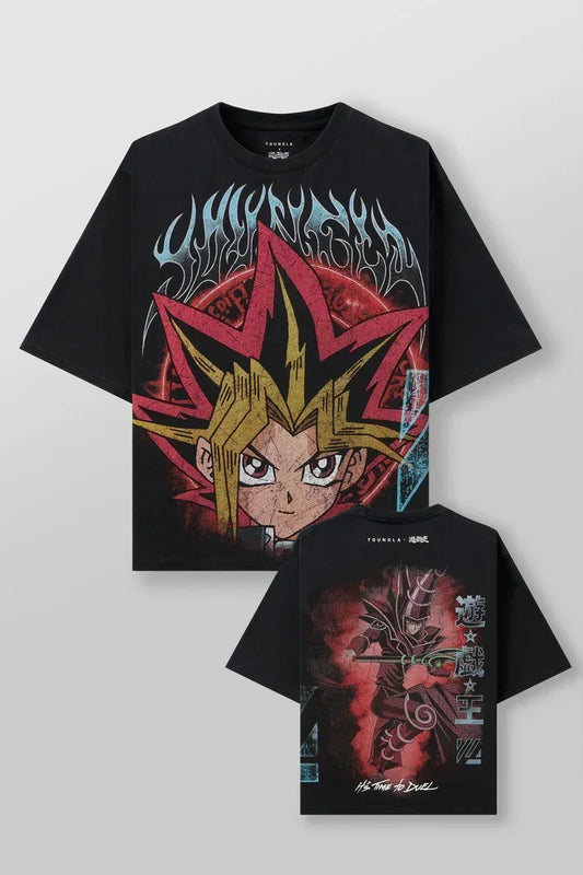 YA Fashion Brand Oversized T-shirt Street Leisure  Breathable Sports T Shirt Animation Graphic Tee Clothing Kids Tops