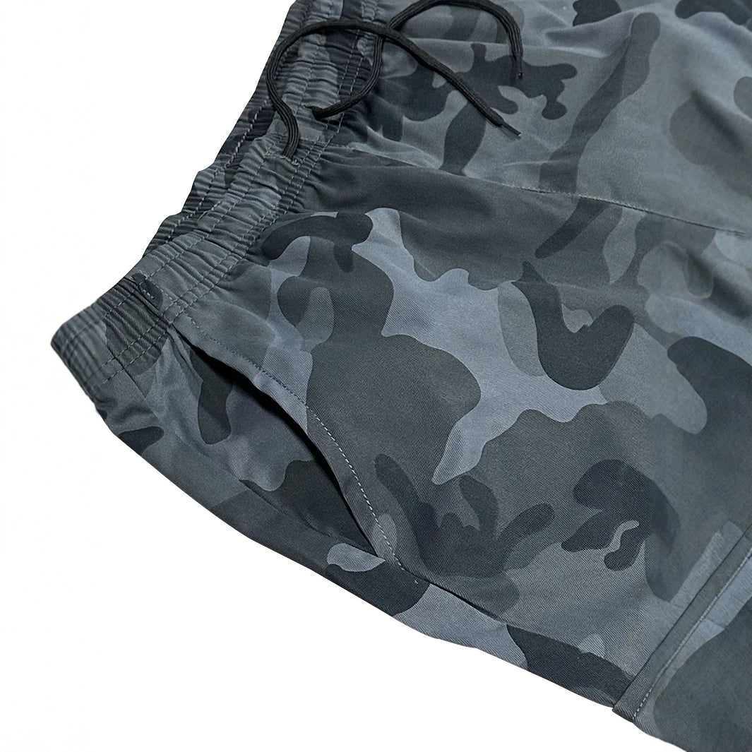[Trendy Camo Cargo Pants] Camo Cargo Pants - Men's Trendy Casual Regular Fit Trousers With Side Pocket For Outdoor Activities