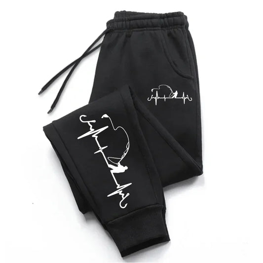Jogging Pants Hot Sales Mens Sweatpants Fashion Printing Versatile Gym Quality Comfortable Soft Sport Casual Trousers Drawstring