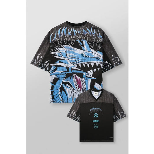 YA Trendy Brand Oversized T-shirt Street Leisure Breathable Large Washed Material Tshirt Animation Graphic Tee Short Sleeve Top